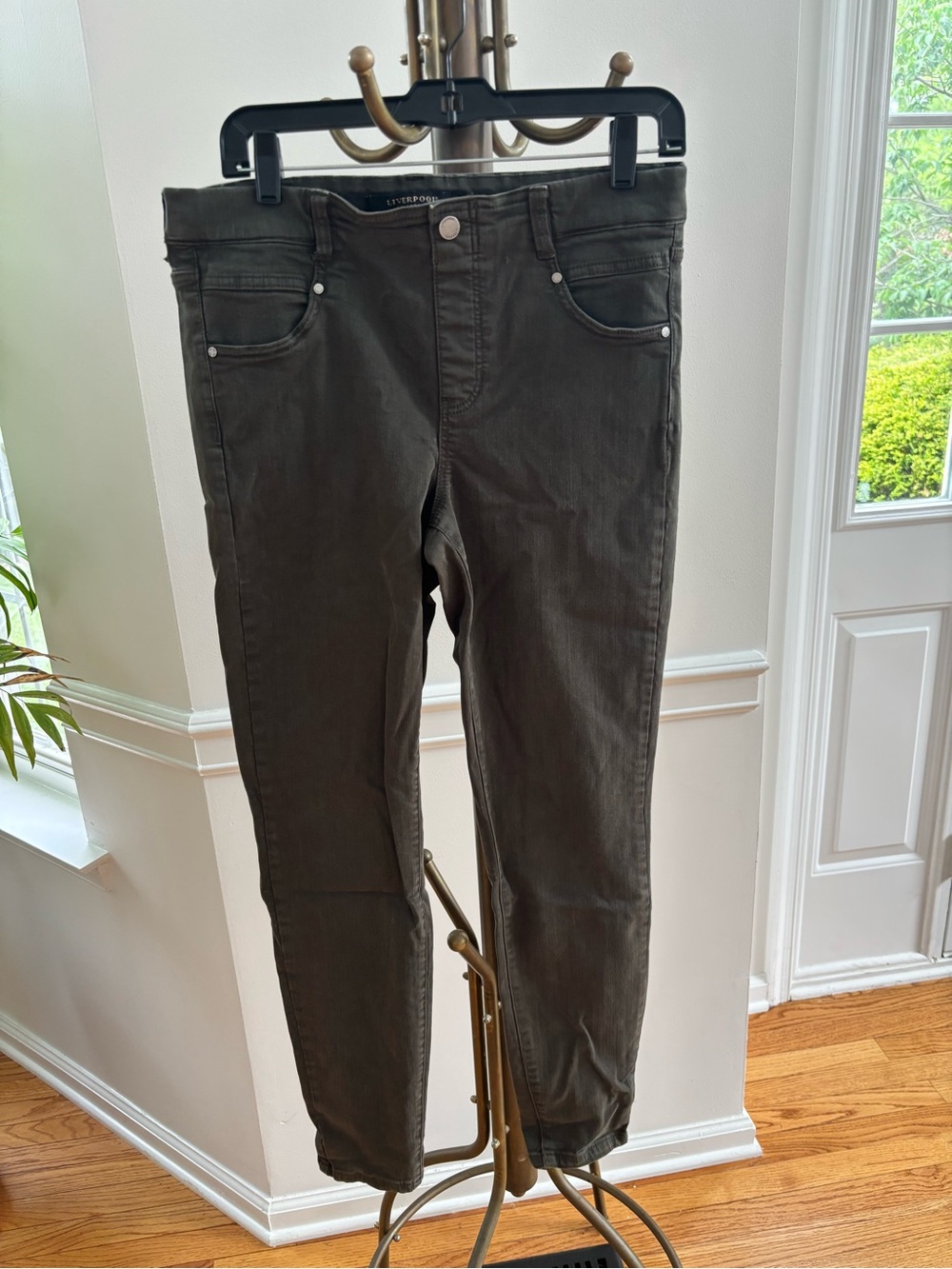Liverpool Olive Skinny Jeans for Women